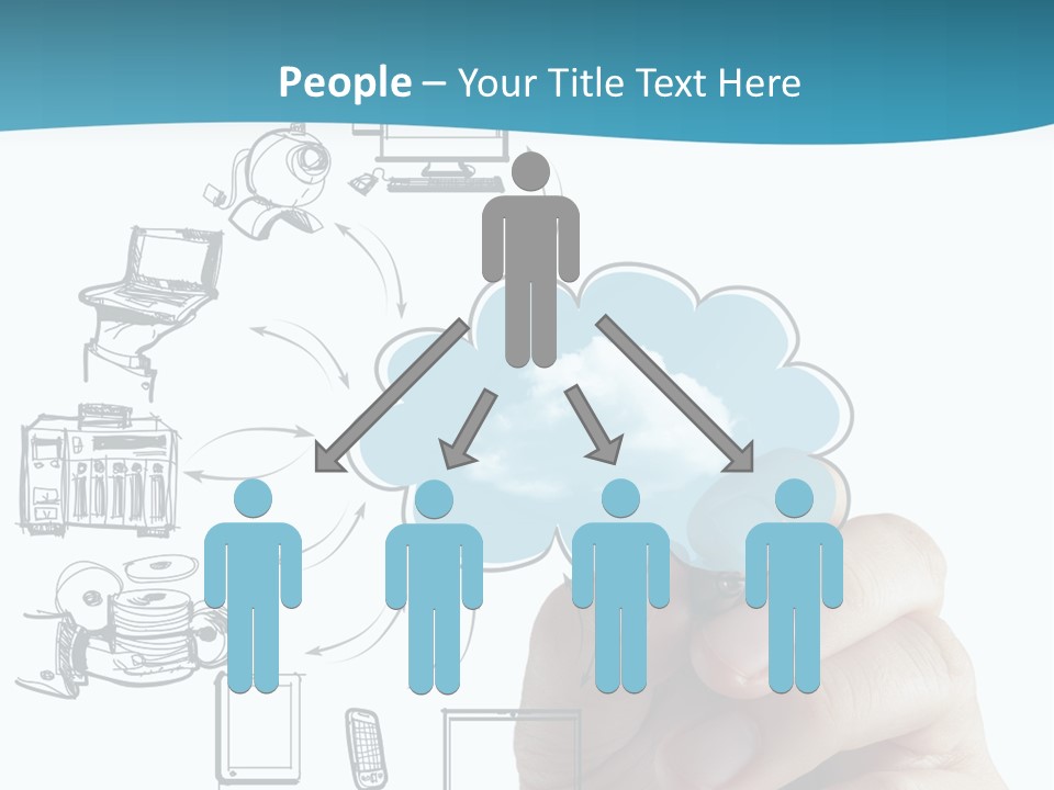 Businessman Server Idea PowerPoint Template