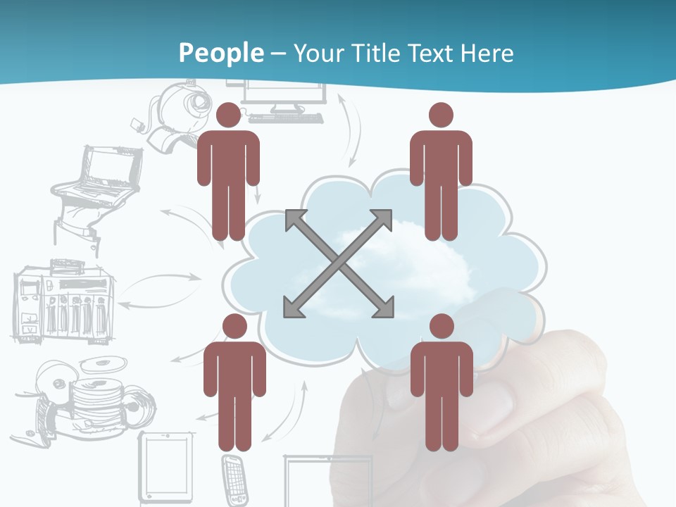 Businessman Server Idea PowerPoint Template