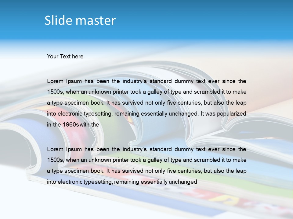 Magazine Article Literature PowerPoint Template