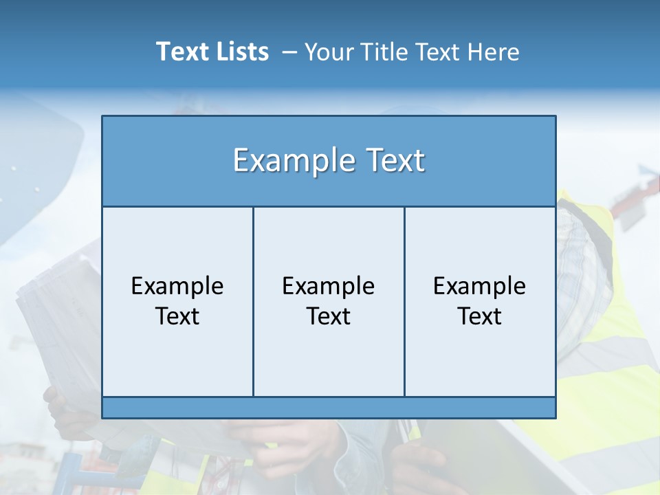Architecture Blue Helmet Man PowerPoint Template