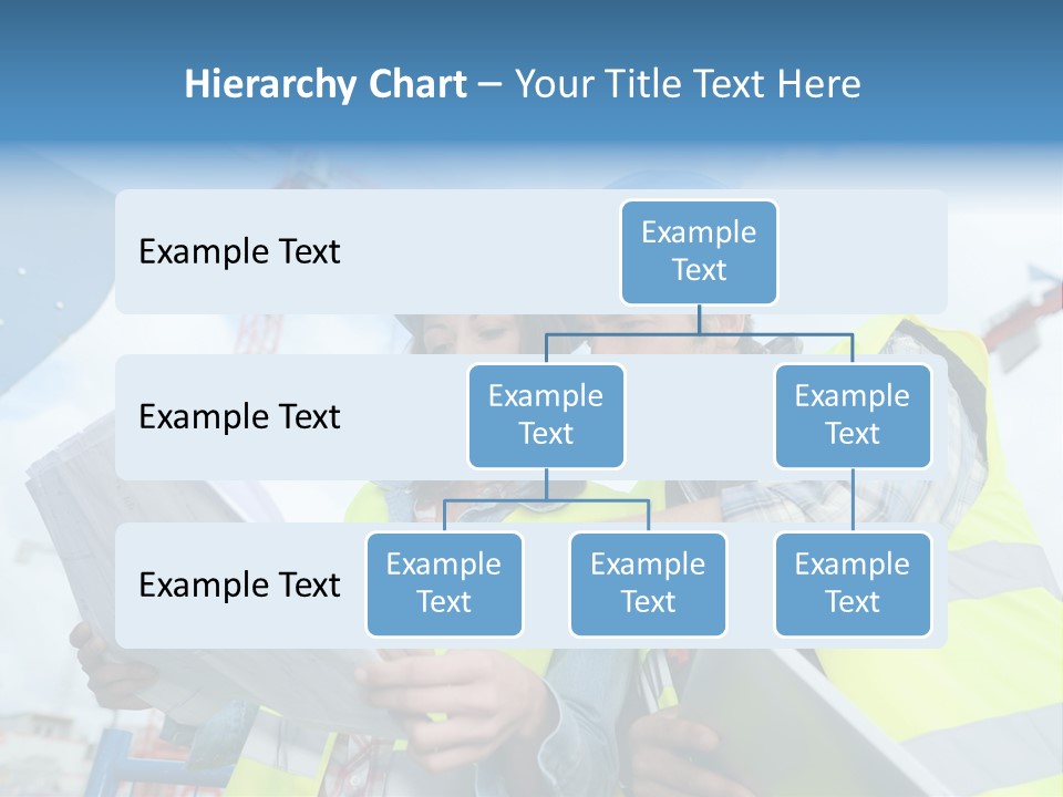 Architecture Blue Helmet Man PowerPoint Template