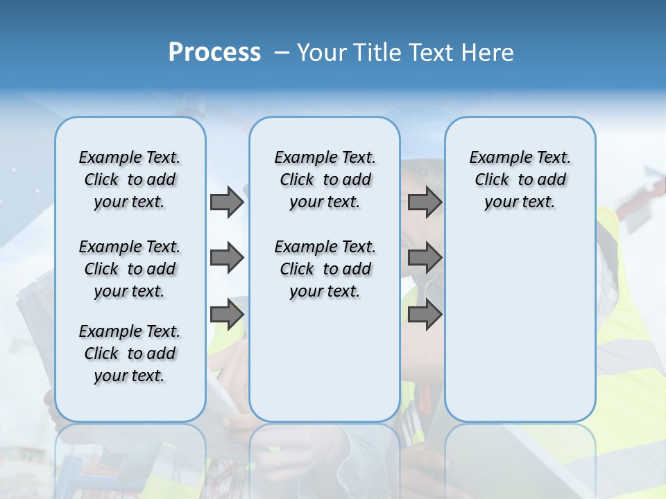 Architecture Blue Helmet Man PowerPoint Template