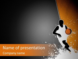 Orange Man Teamwork PowerPoint Template