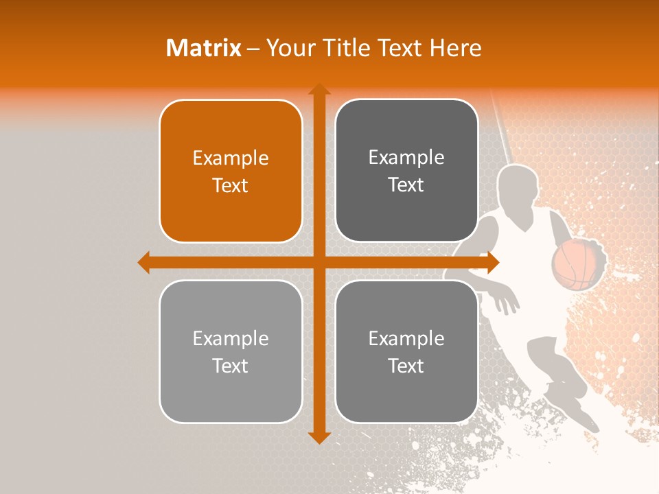 Orange Man Teamwork PowerPoint Template