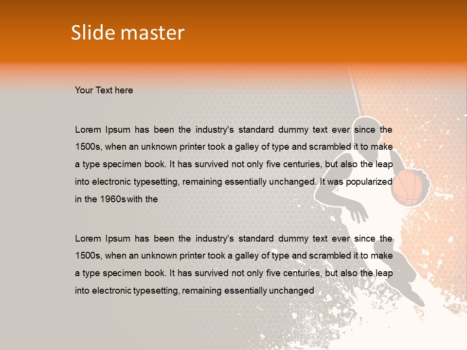 Orange Man Teamwork PowerPoint Template