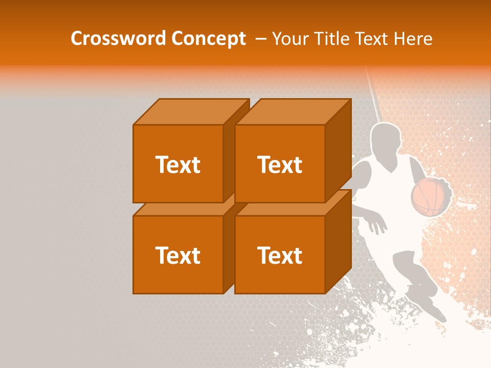 Orange Man Teamwork PowerPoint Template