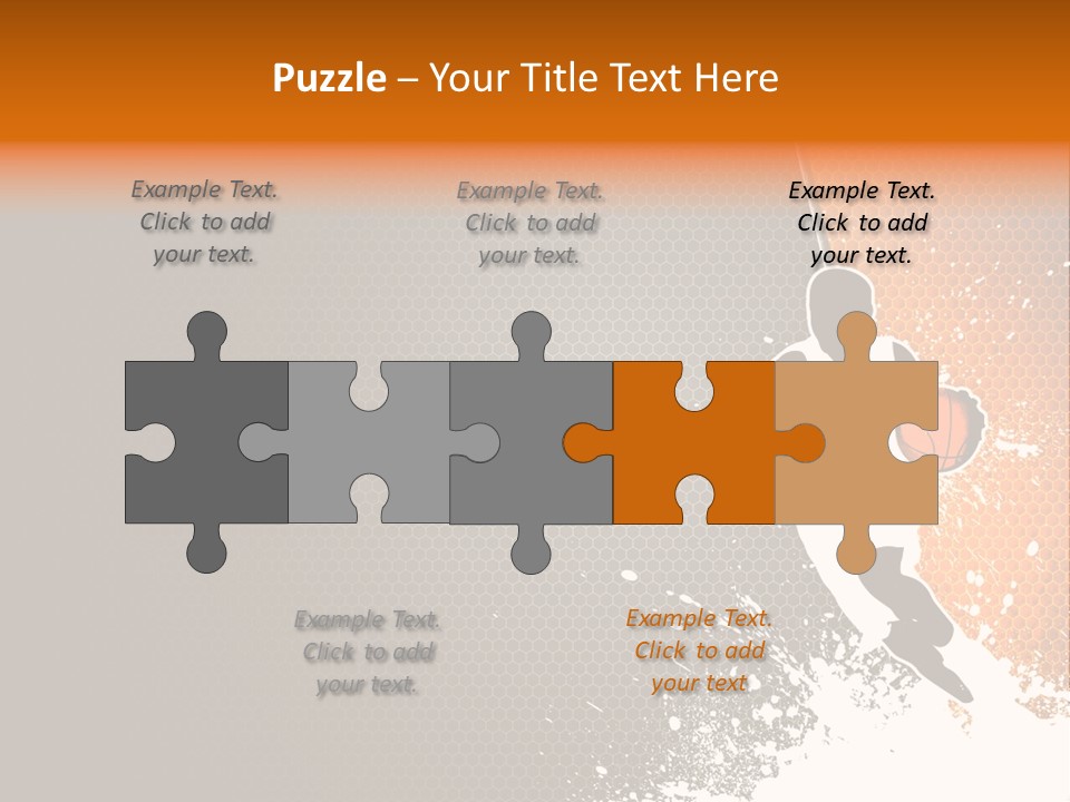 Orange Man Teamwork PowerPoint Template