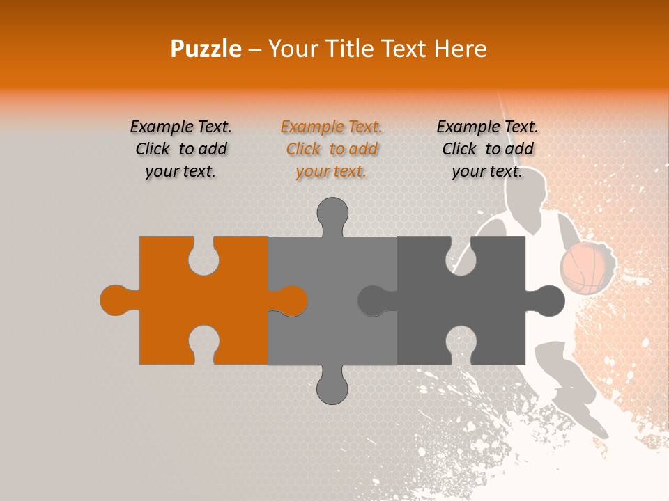 Orange Man Teamwork PowerPoint Template