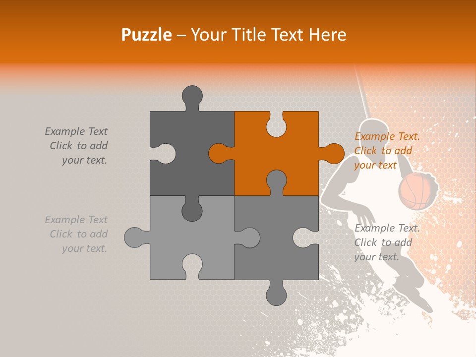 Orange Man Teamwork PowerPoint Template