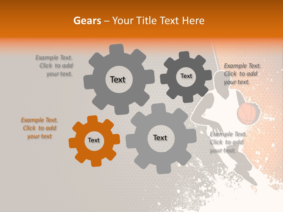 Orange Man Teamwork PowerPoint Template