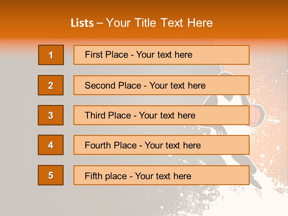 Orange Man Teamwork PowerPoint Template