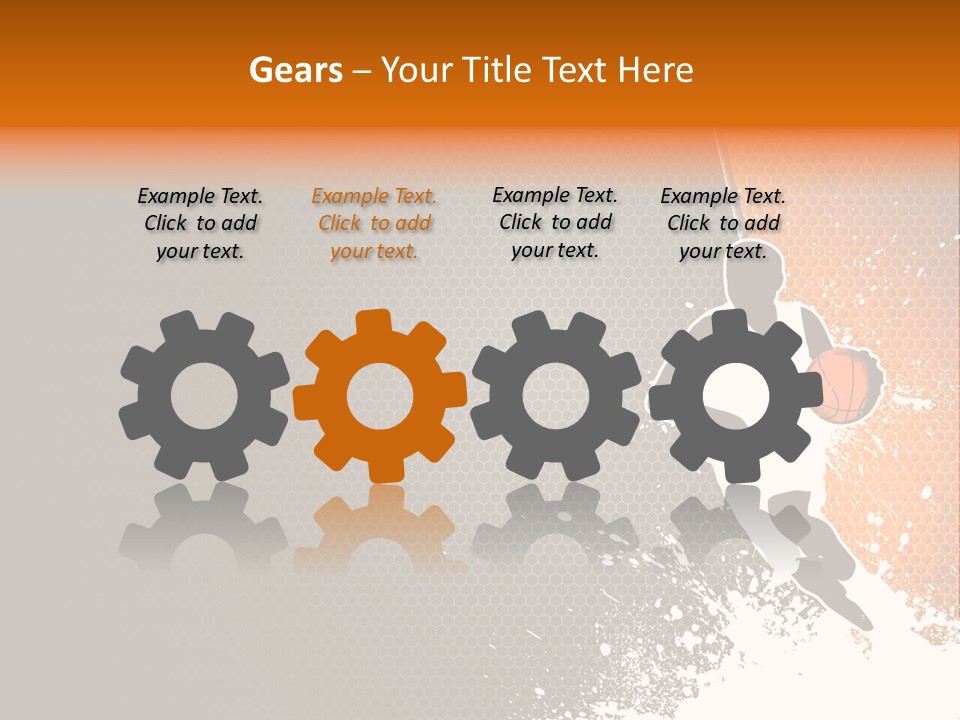 Orange Man Teamwork PowerPoint Template