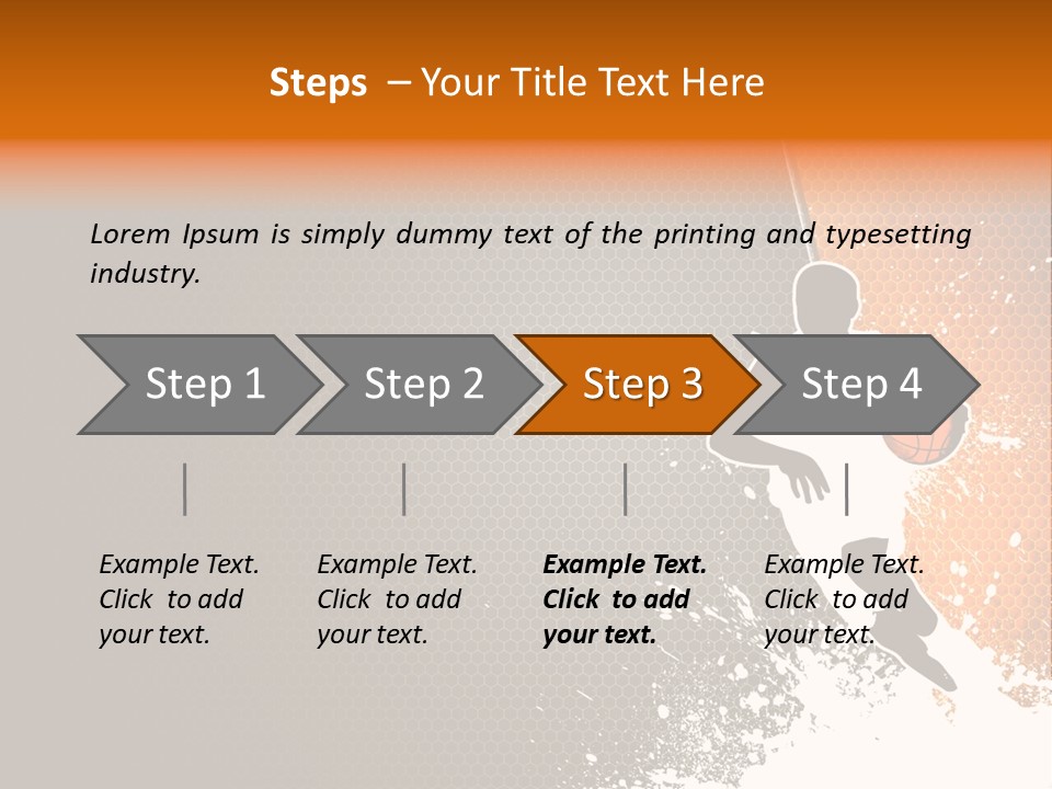 Orange Man Teamwork PowerPoint Template