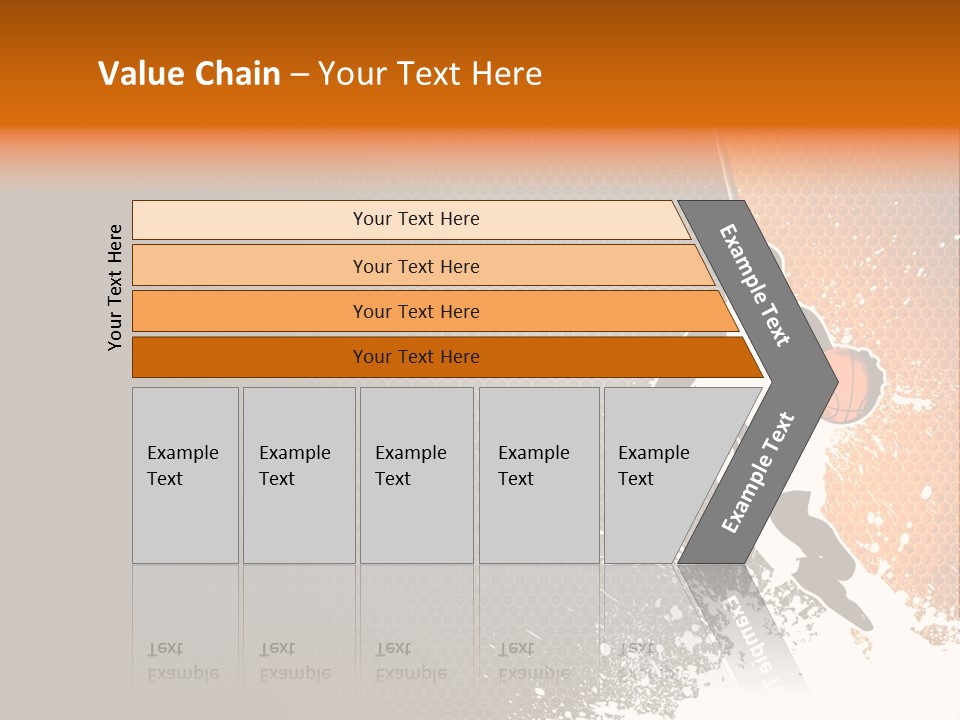 Orange Man Teamwork PowerPoint Template