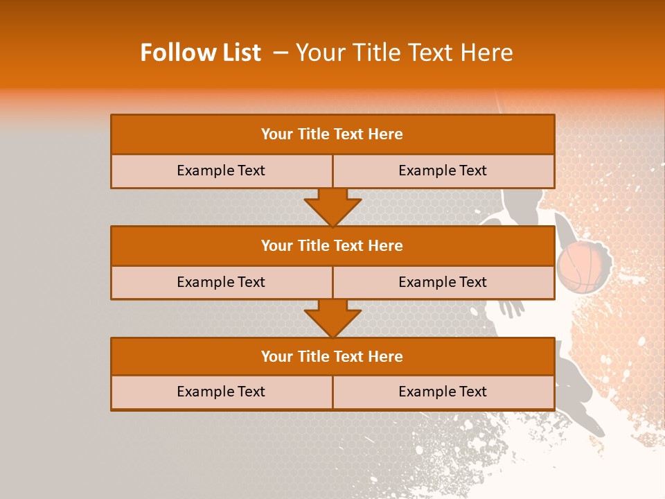 Orange Man Teamwork PowerPoint Template