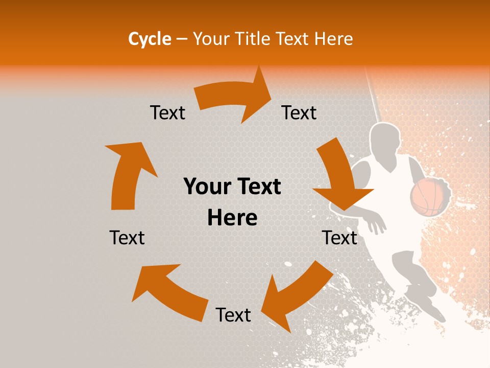 Orange Man Teamwork PowerPoint Template