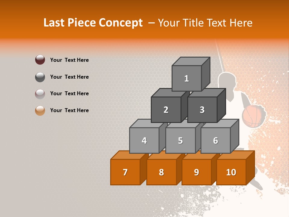 Orange Man Teamwork PowerPoint Template