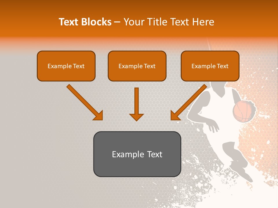 Orange Man Teamwork PowerPoint Template