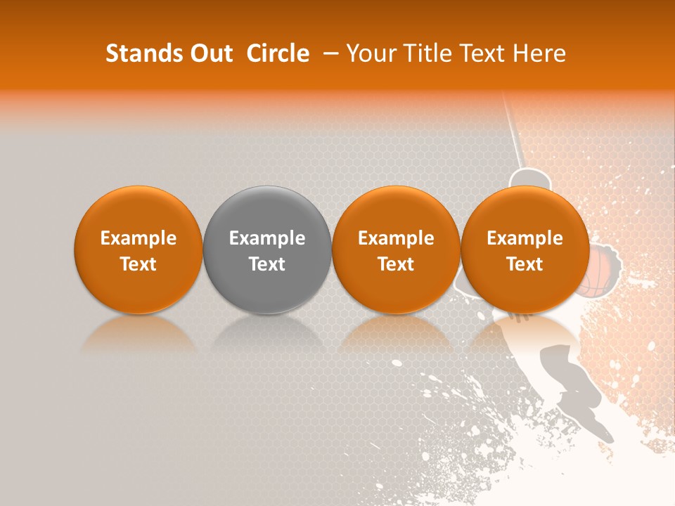 Orange Man Teamwork PowerPoint Template