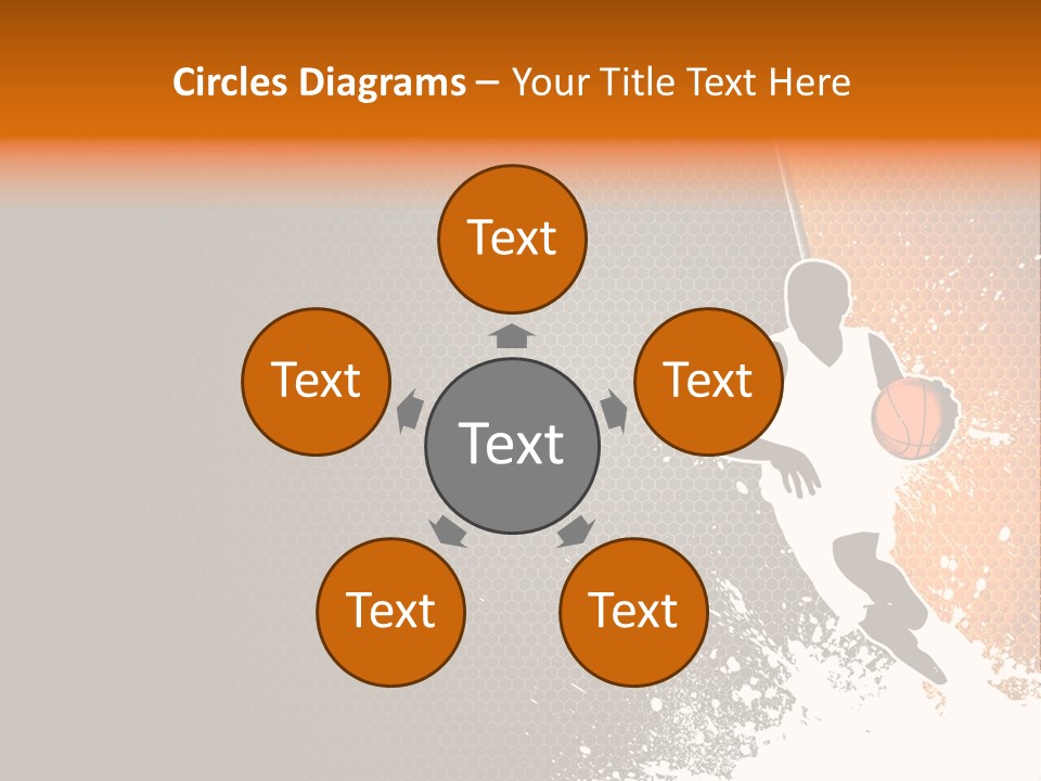 Orange Man Teamwork PowerPoint Template