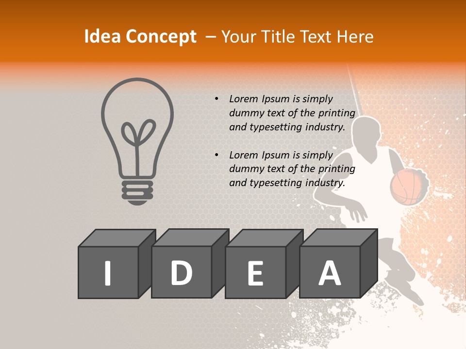 Orange Man Teamwork PowerPoint Template