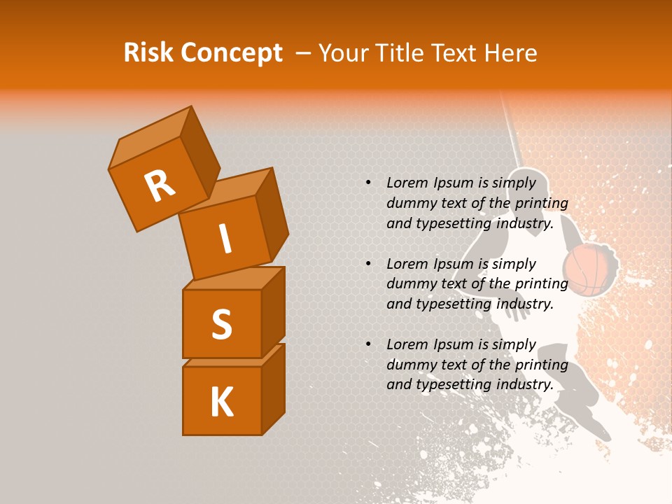 Orange Man Teamwork PowerPoint Template