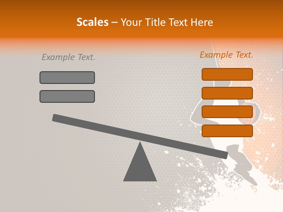 Orange Man Teamwork PowerPoint Template