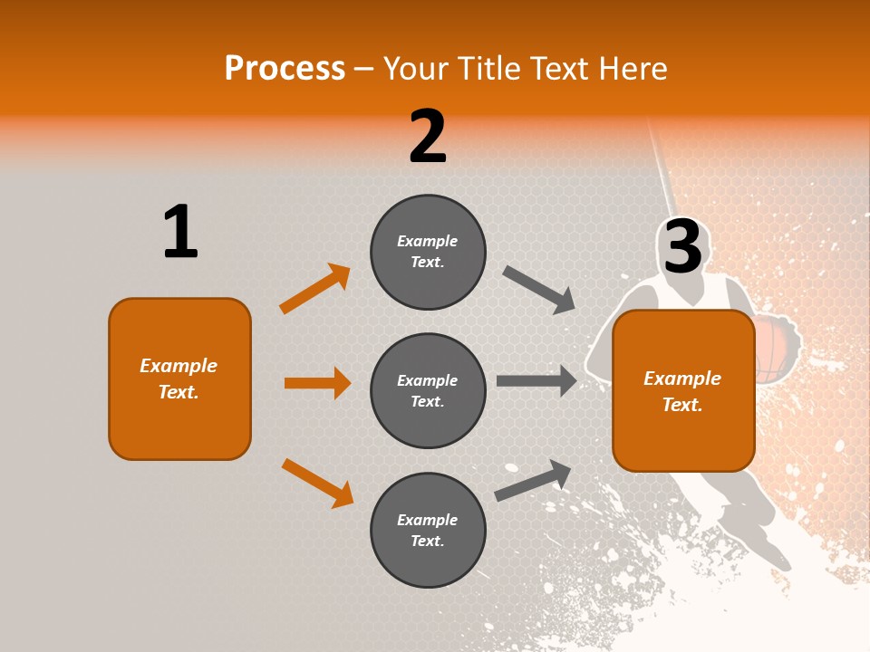 Orange Man Teamwork PowerPoint Template