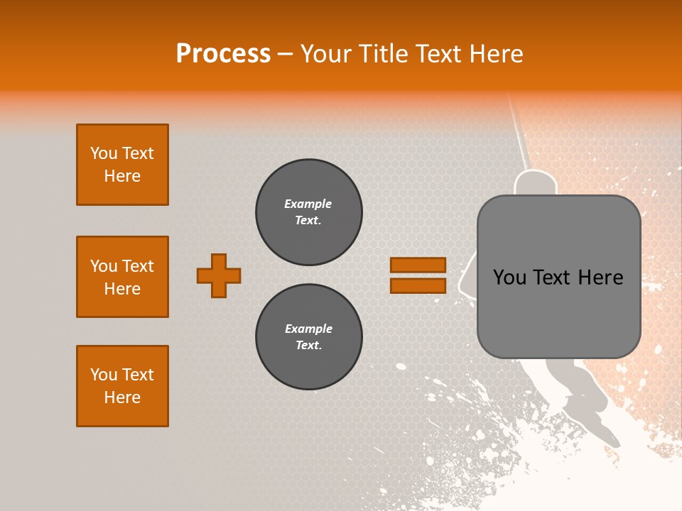 Orange Man Teamwork PowerPoint Template