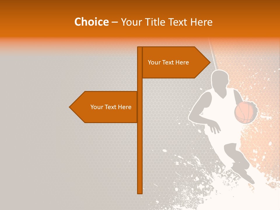 Orange Man Teamwork PowerPoint Template