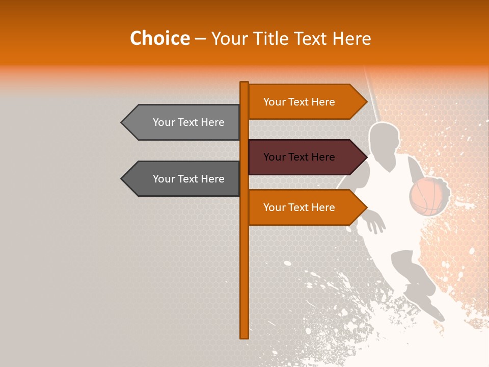 Orange Man Teamwork PowerPoint Template