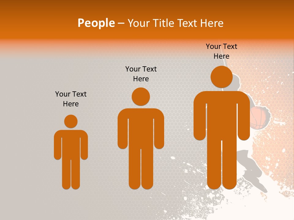 Orange Man Teamwork PowerPoint Template