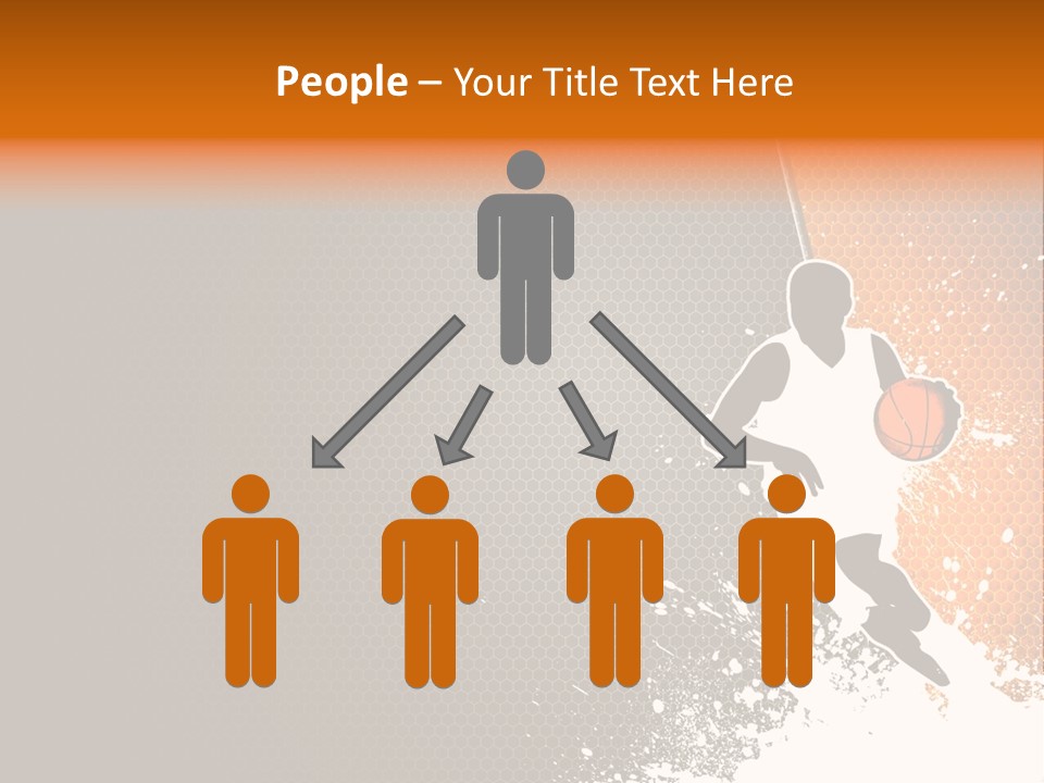 Orange Man Teamwork PowerPoint Template