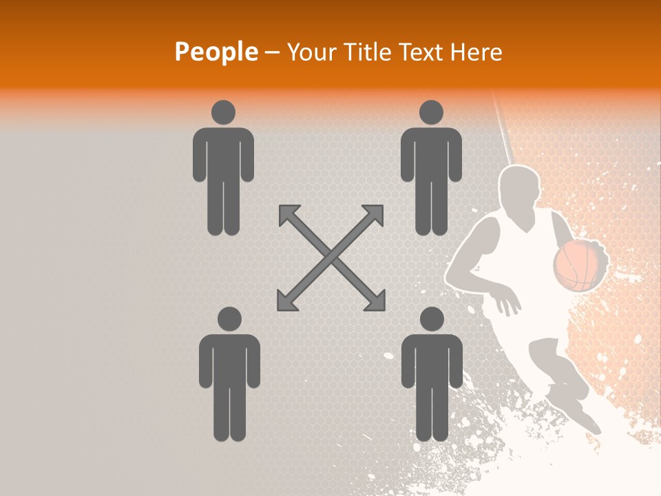 Orange Man Teamwork PowerPoint Template