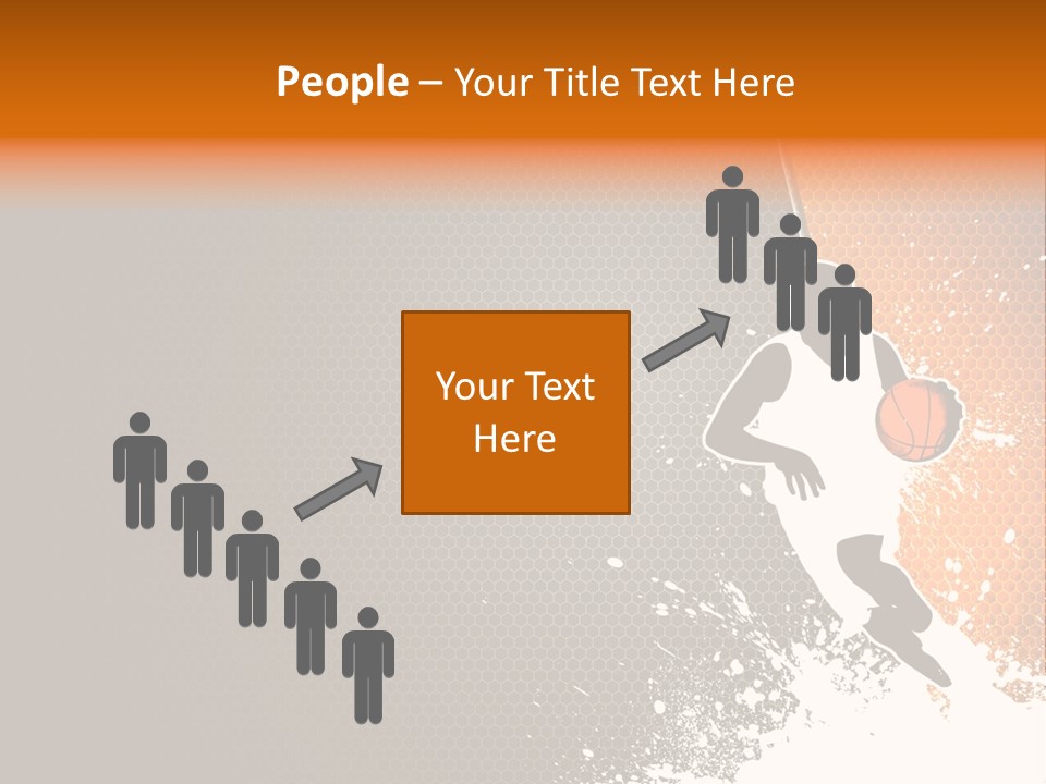 Orange Man Teamwork PowerPoint Template