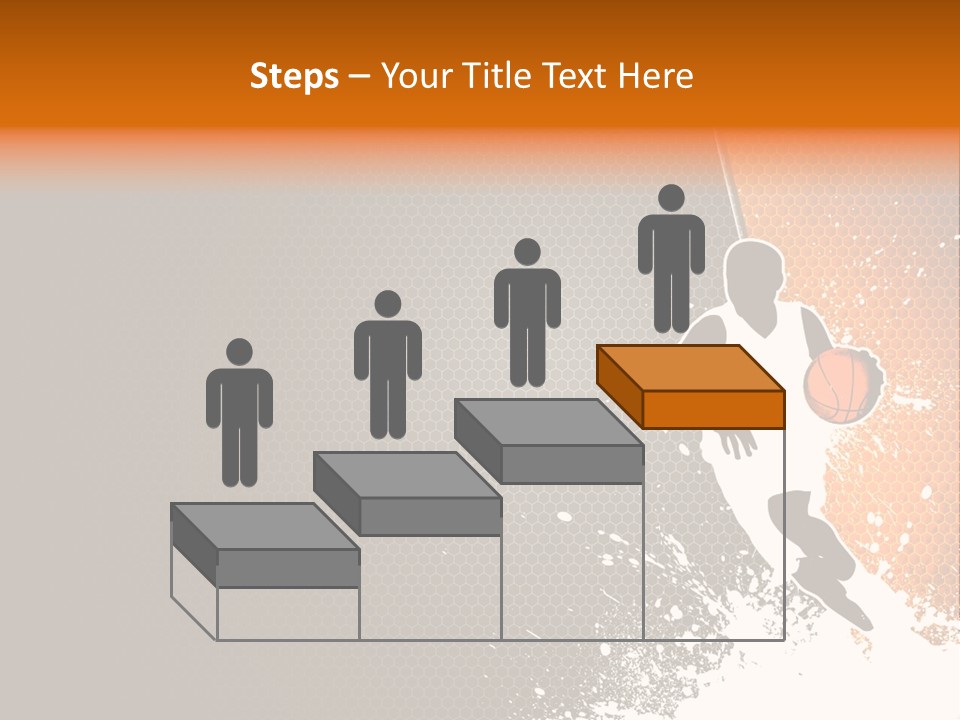 Orange Man Teamwork PowerPoint Template