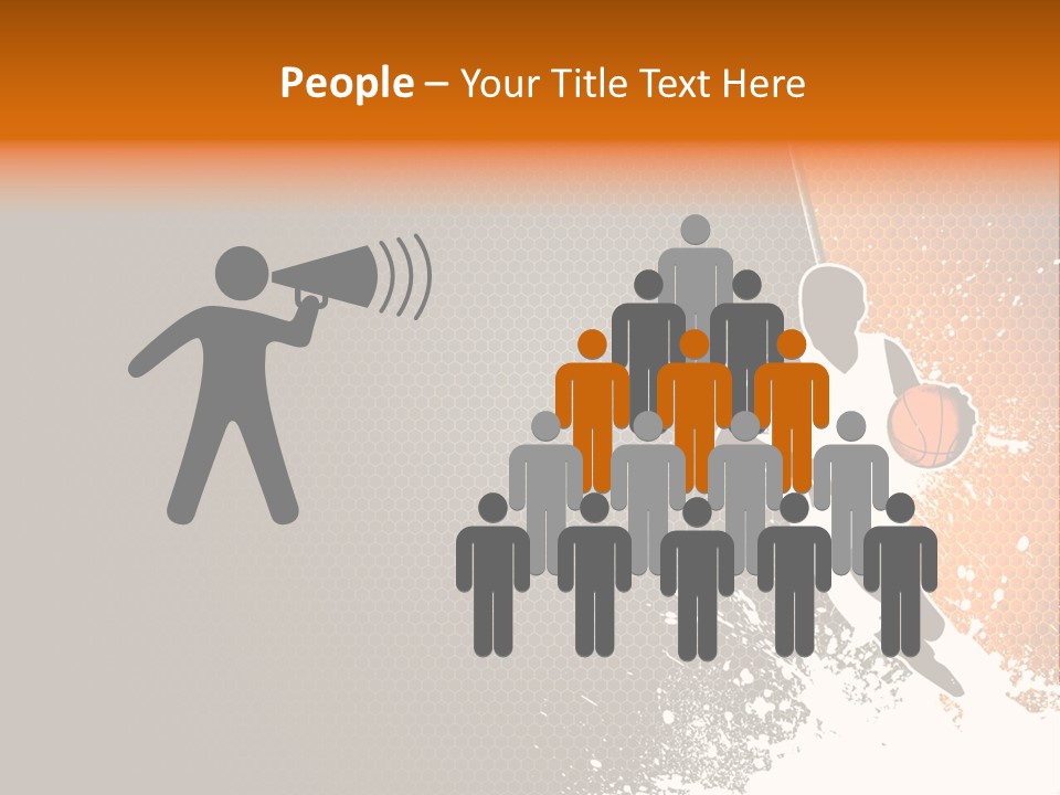 Orange Man Teamwork PowerPoint Template