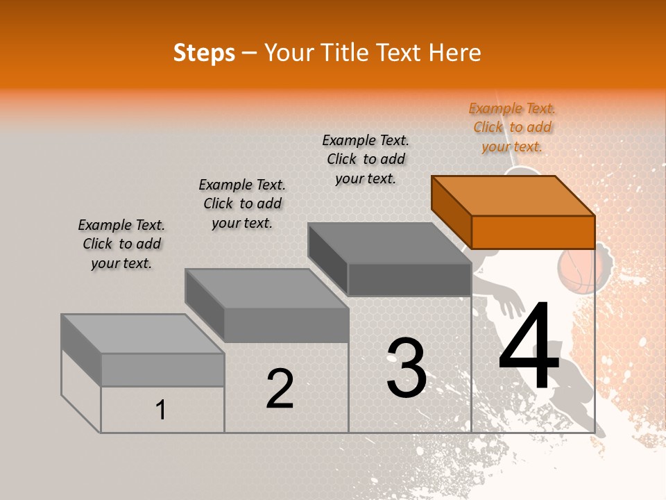 Orange Man Teamwork PowerPoint Template