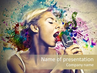 Scream Color Stereo PowerPoint Template