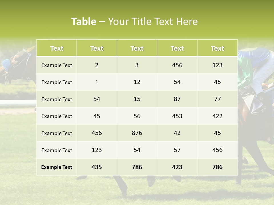 Pricing Gallop Trot PowerPoint Template