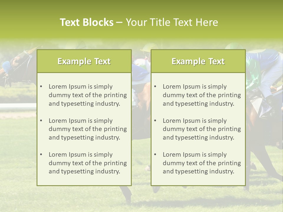 Pricing Gallop Trot PowerPoint Template