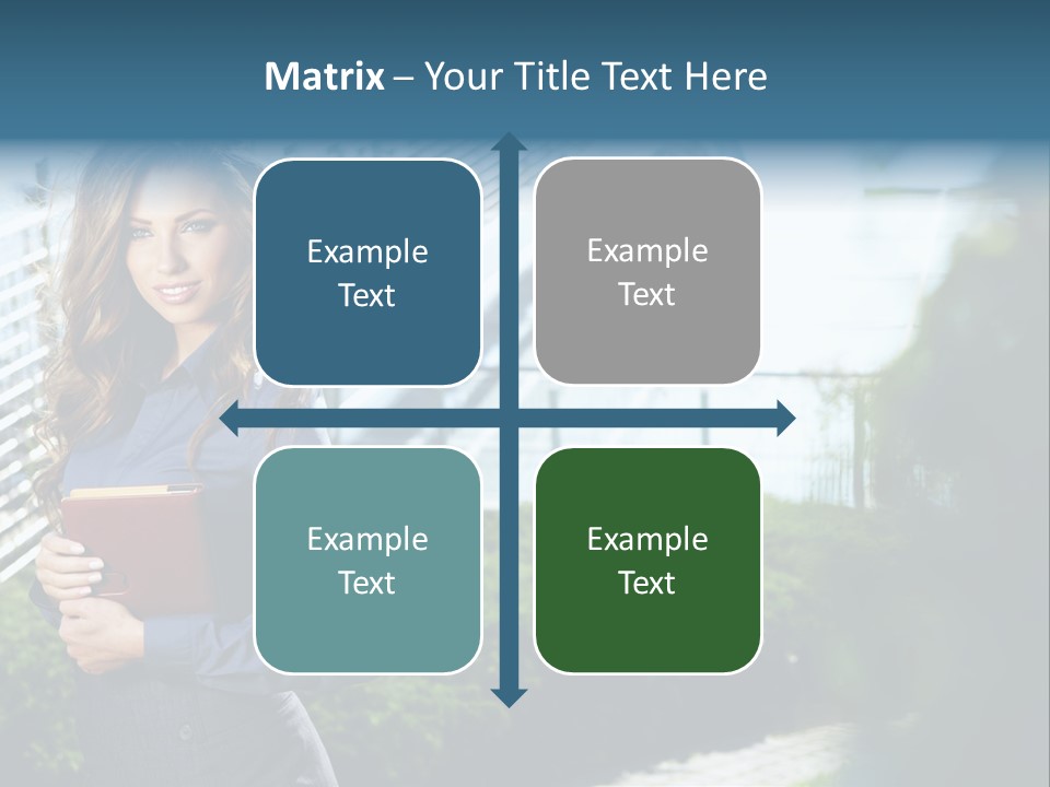 Green Flower One PowerPoint Template