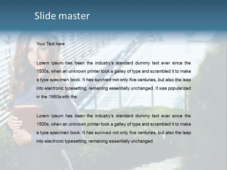 Green Flower One PowerPoint Template