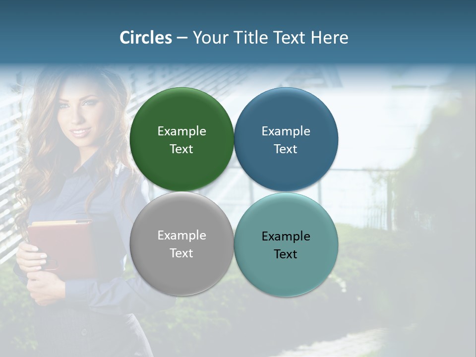 Green Flower One PowerPoint Template