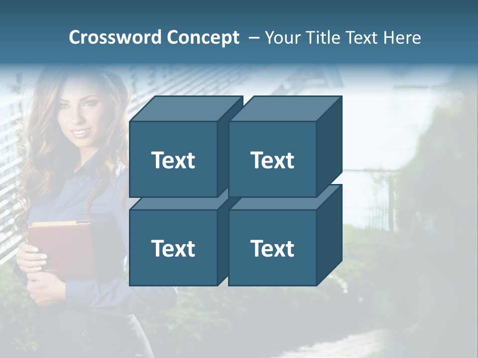 Green Flower One PowerPoint Template