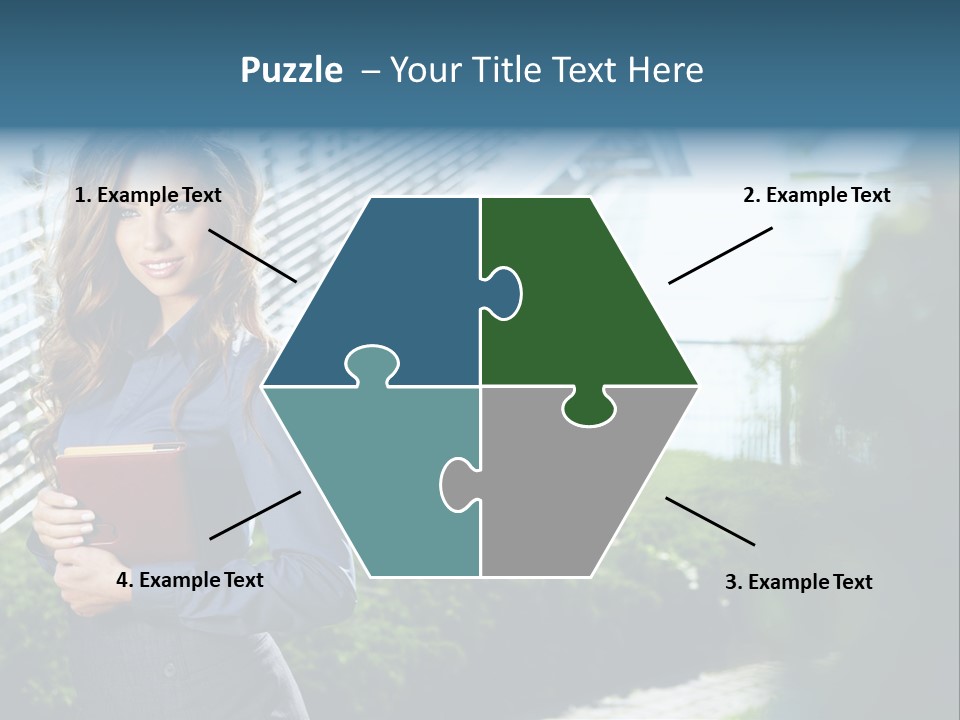 Green Flower One PowerPoint Template