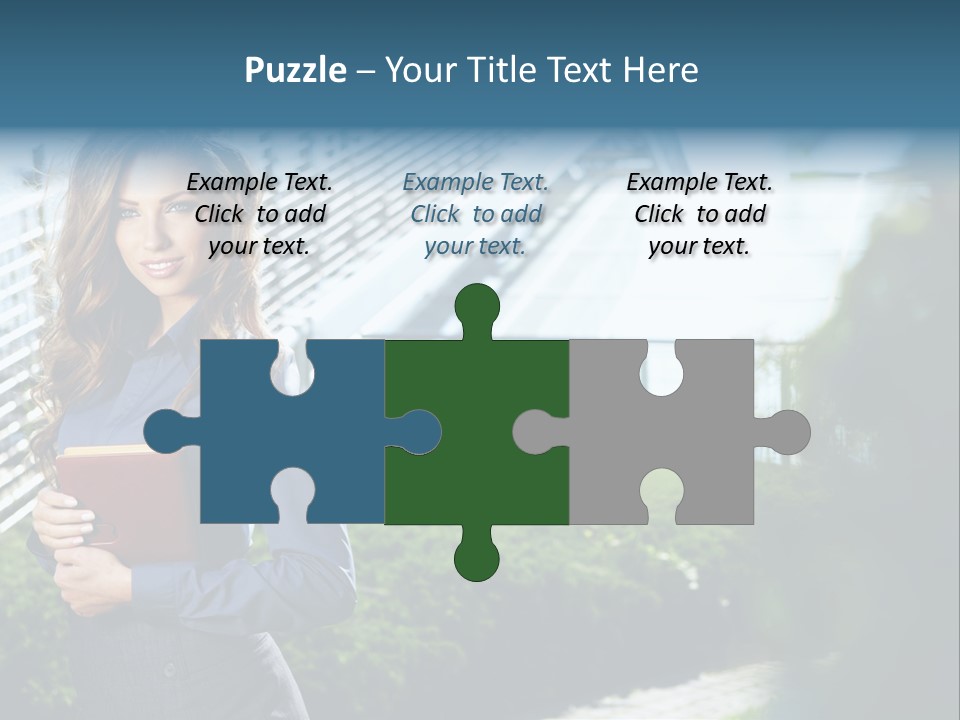 Green Flower One PowerPoint Template