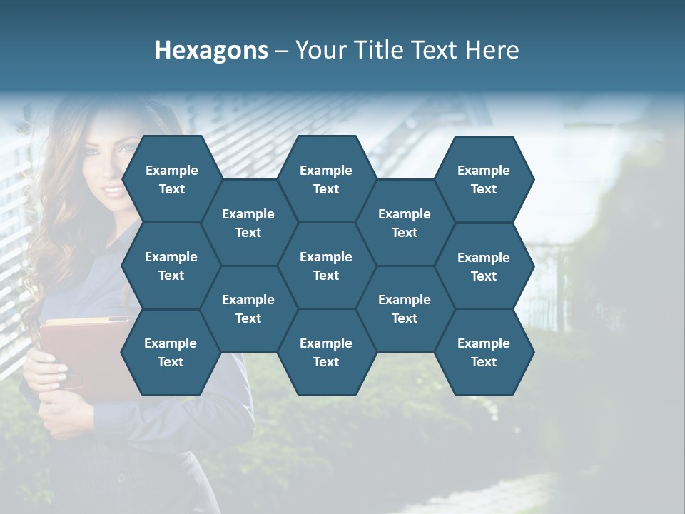 Green Flower One PowerPoint Template