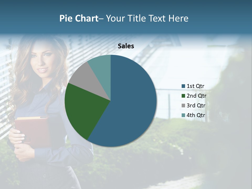 Green Flower One PowerPoint Template