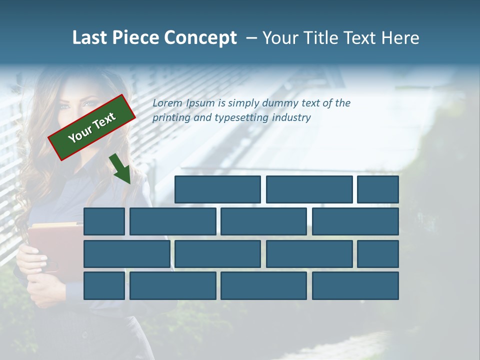 Green Flower One PowerPoint Template